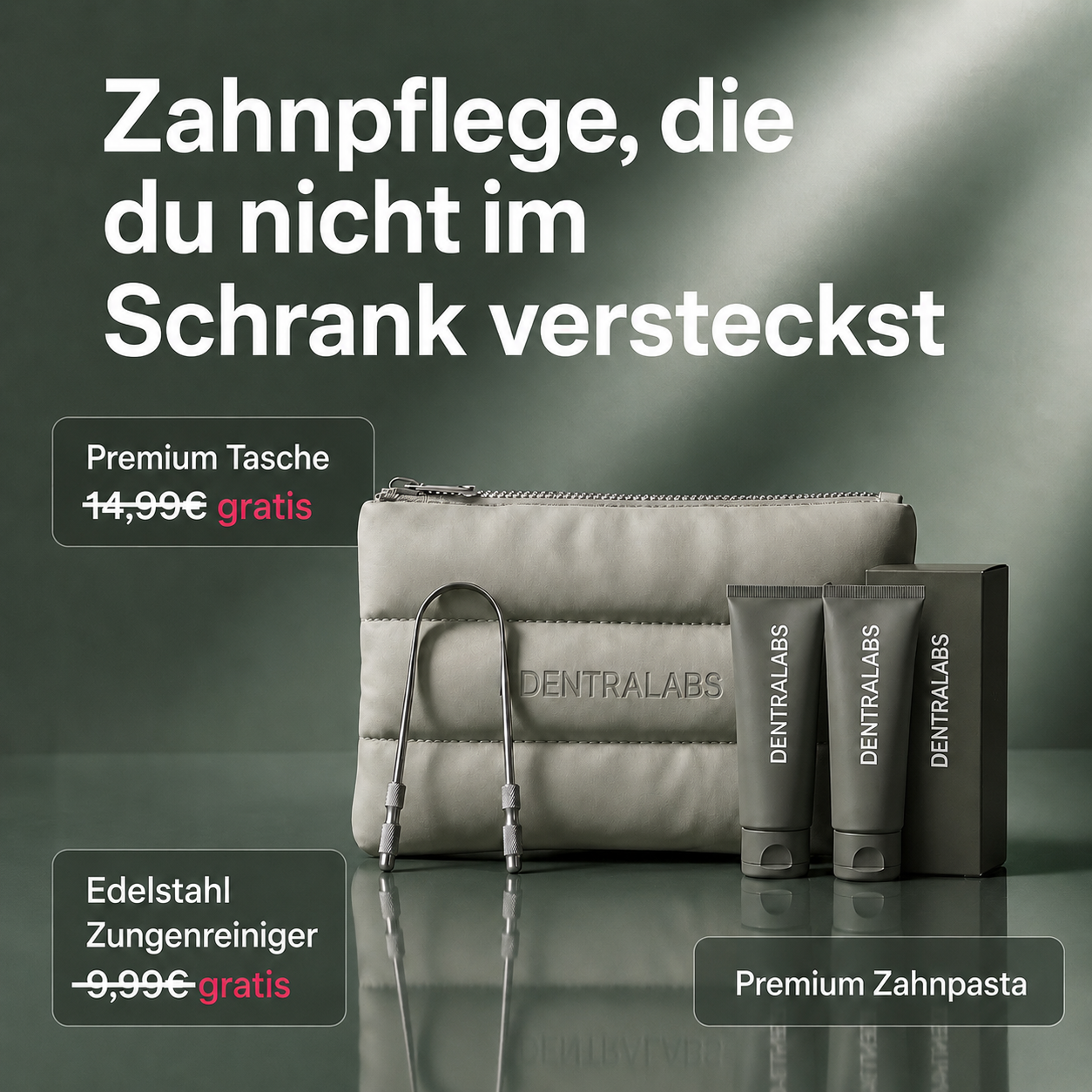 Zahnpflege - Cleanes Design & natürliche Inhaltsstoffe